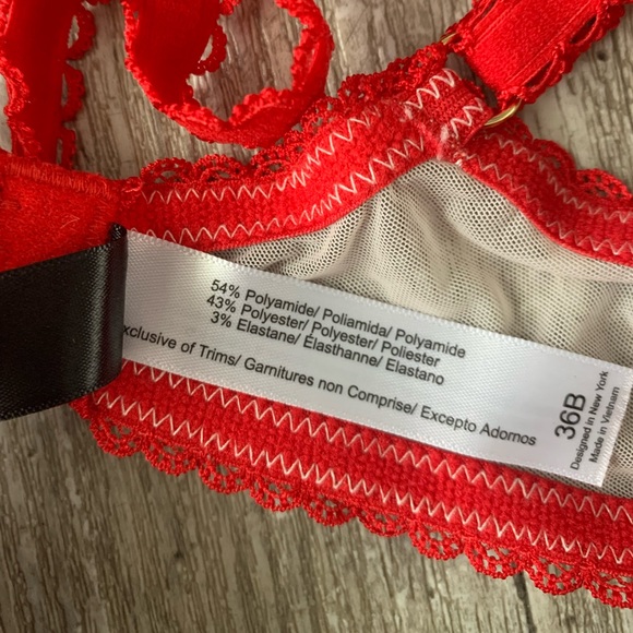 *SOLD!* Adore Me Embroidered Heart Unpadded Bra 36B - Picture 5 of 5